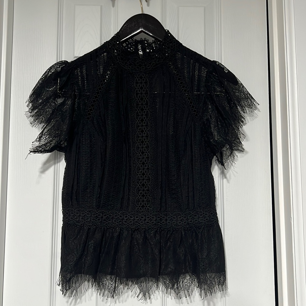NWT Mock Neck Lace Top - Women's S
